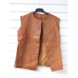 Leather jerkin/waistcoat with Royal Engineers buttons