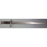 British 1887 pattern Martini Henry sword bayonet Mk3, clear stamps to ricasso and pommel, with