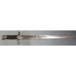 British 1887 pattern Martini Henry sword bayonet Mk4, clear stamp to ricasso, with 46cm blade