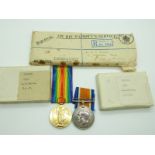 Royal Air Force WWI medals comprising War Medal and Victory Medal named to 217488 Sgt A S James RAF,