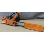 Husqvarna petrol chainsaw, model number rubbed, cutter bar approx 24inches