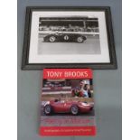 Poetry In Motion autobiography of Tony Brooks hardback book together with a black and white print of