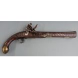 Flintlock hammer action blunderbuss with crown over 'GR' cypher and 'Tower' stamped to the lock, all