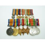 Royal Air Force group of seven medals for V W M Cantello comprising WWI War Medal and Victory