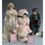 Three limited edition Franklin Mint Heirloom dolls Catherine Rose, Laura Lee and Alexandra of