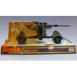 Dinky Toys diecast model 88mm Gun 656, in original bubble packed box.