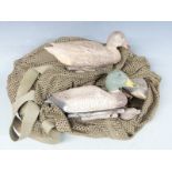 Eight duck decoys in carry bag