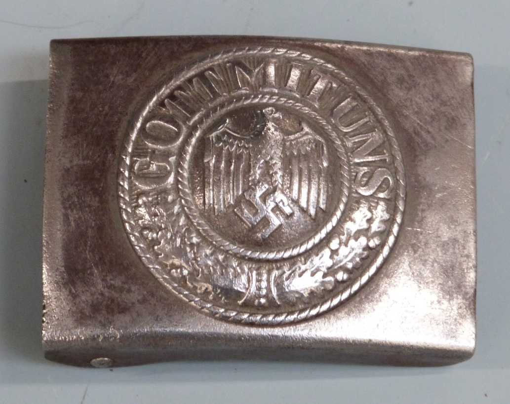 German Third Reich Nazi 'Got Mit Uns' steel belt buckle