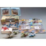 Sixteen Matchbox, ERTL and similar diecast model aeroplanes including Russian 1:72 scale MBP-2, most