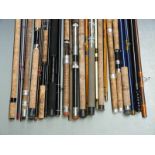 Sea fishing rods including Edgar White Wonder, Abu Pacific 630, Atlantic 484, Milbro Carbon 11ft,