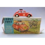 Corgi Toys diecast model Volkswagen 1200 in East African Safari Trim with orange body, 'East African