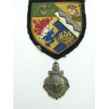 British Army 1st Battalion Seaforth Highlanders hallmarked silver sports badge 1920 together with
