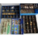 A very large collection of 15mm scale hand painted white metal war gaming soldiers.