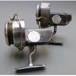 Two Hardy Brothers Altex fixed spool fishing reels, No 2 MkIII and No 3 MkIV