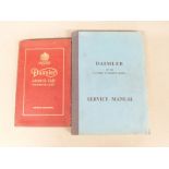 Daimler SP250 handbook, first edition 1959 and service manual