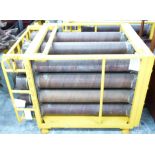 Military transportation crate of 4.5 inch Mk8 gun shell storage tubes. Consigned by a Royal Navy