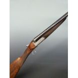 Joseph Lang & Son 12 bore side by side ejector shotgun with named and engraved locks, engraved