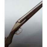 Charlin Darne 12 bore side by side shotgun with engraved sliding action and trigger guard, chequered