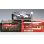 Three Burago,Onyx and Tonka Polistil 1:18 scale diecast model cars comprising Dodge Viper SRT10,