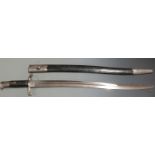 British 1856/58 pattern sword bayonet with some clear stamps, 58cm fullered yataghan blade, with