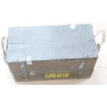 Two wooden military ammunition crates to suit 4.5 inch Mk8 shells, length 68cm. Consigned by a Royal