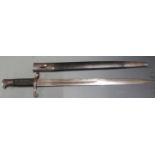 British 1887 pattern Martini Henry sword bayonet Mk1 converted to Mk4, clean stamps to ricasso, with