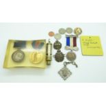 British Army WWI medals comprising War Medal and Victory Medal named to 2nd Lietenant R Ashton (