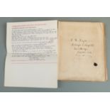 WWI hospital book with 60 entries from wounded soldiers including from the Black Watch, Rifle