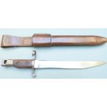 Canadian M1905 pattern knife bayonet with stepped muzzle ring for the Ross rifle, L999 stamped to