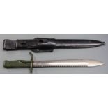 German 88/98 pattern Ersatz all steel sawback knife bayonet with pressed steel hilt and upswept