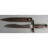 Spanish 1941 pattern Bolo bayonet, Toledo and 5721 to ricasso, 24cm blade with number matching