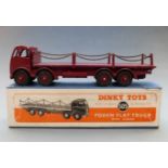 Dinky Supertoys diecast model Foden Flat Truck with Chains, with maroon cab, chassis, bed and