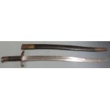 British 1856/58 pattern sword bayonet with some clear stamps, 58cm fullered yataghan blade, with