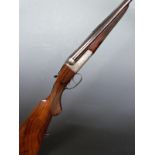 J & W Tolley .303 double barrelled side by side rifle with named and engraved locks, underside