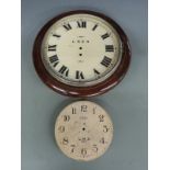 LNER dial wallclock case and dial with LNER 151 to dial, overall diameter 40cm, together with a