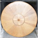 Large oak circular stand with segment type construction, diameter 140cm. Consigned by a Royal Navy