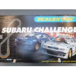 Scalextric Subaru Challenge model motor racing set C1040, in original box.