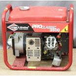 Pro Classic 3500 petrol generator by Briggs and Stratton Power Products, with 110 and 130v leads