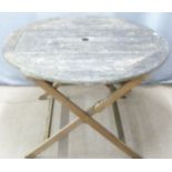 Folding teak garden table, diameter 120cm