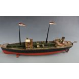 Fleischmann (Germany) clockwork tinplate single Funnel 'Esso Tanker Shipping Company ' ship with red