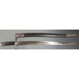 British 1856/58 pattern sword bayonet with some clear stamps, 58cm fullered yataghan blade, with