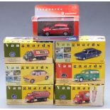 Seven Lledo and Corgi Vanguards diecast model vehicles including Vauxhall, Triumph, Thames Trader