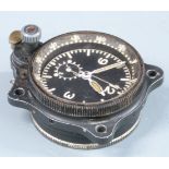 German WWII Messerschmitt cockpit clock, serial number to reverse 691321, stamped J30BZ to