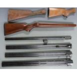 Four sets shotgun barrels including Classic Model 101 Trap, AYA Yeoman, Remington etc together