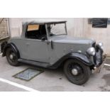 1935 Austin 10 Clifton two seat tourer with dickey seat and 1141cc four cylinder side valve