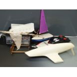 Two remote controlled boats including one Storm Engine Mosquito Craft-757 together with a collection