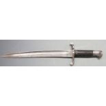 British 1856/58 pattern Cadet sword bayonet with some clear stamps and fullered blade shortened to