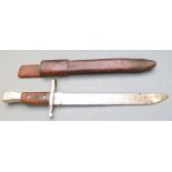 Canadian M1910 pattern ceremonial knife bayonet for the Ross rifle with some stamps to pommel,