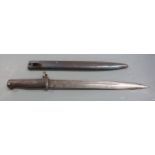 German 88/98 pattern Ersatz all steel bayonet stamped 8825 to crosspiece, with 30cm fullered blade