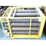 Military transportation crate of 4.5 inch Mk8 gun shell storage tubes. Consigned by a Royal Navy